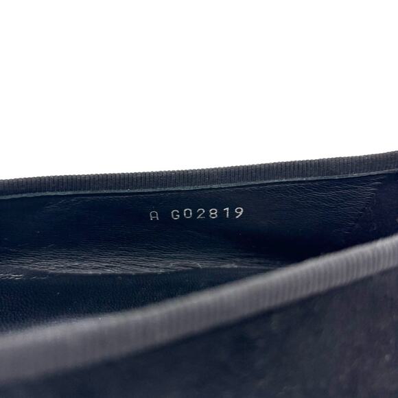 Chanel CC Logo Bow Black Suede Cap Toe Ballerina Flats 37.5 - Picture 8 of 9